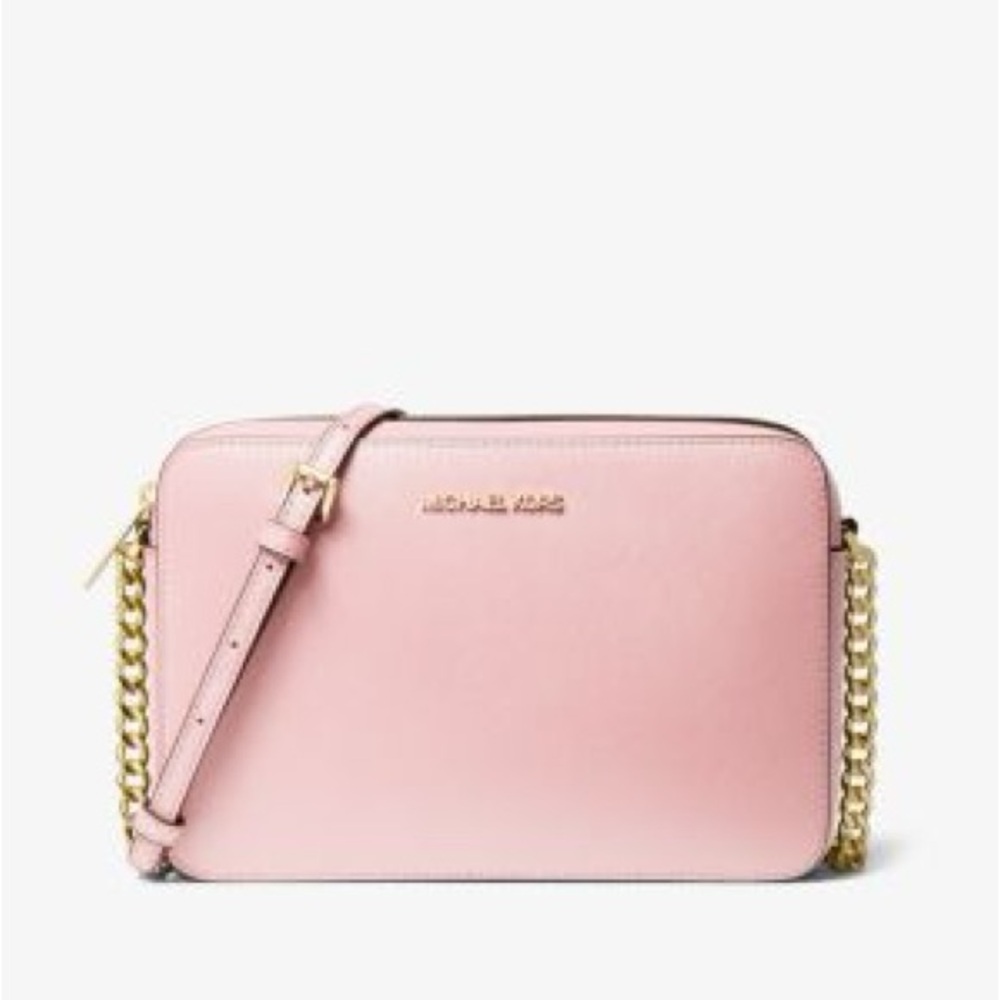 Jet Set Large Saffiano Leather Crossbody Bag Michael Kors